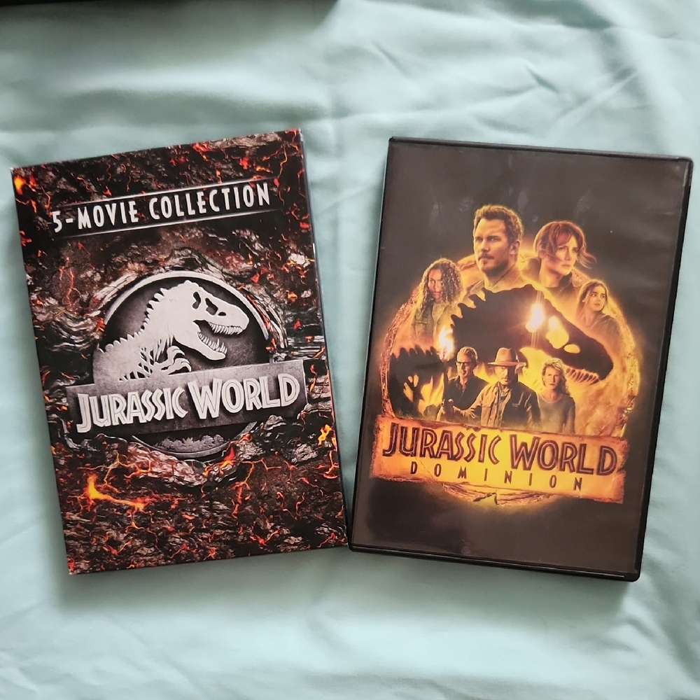 Jurassic World 5-Movie Collection and Dominion DVD Set (6 Dvds Total)